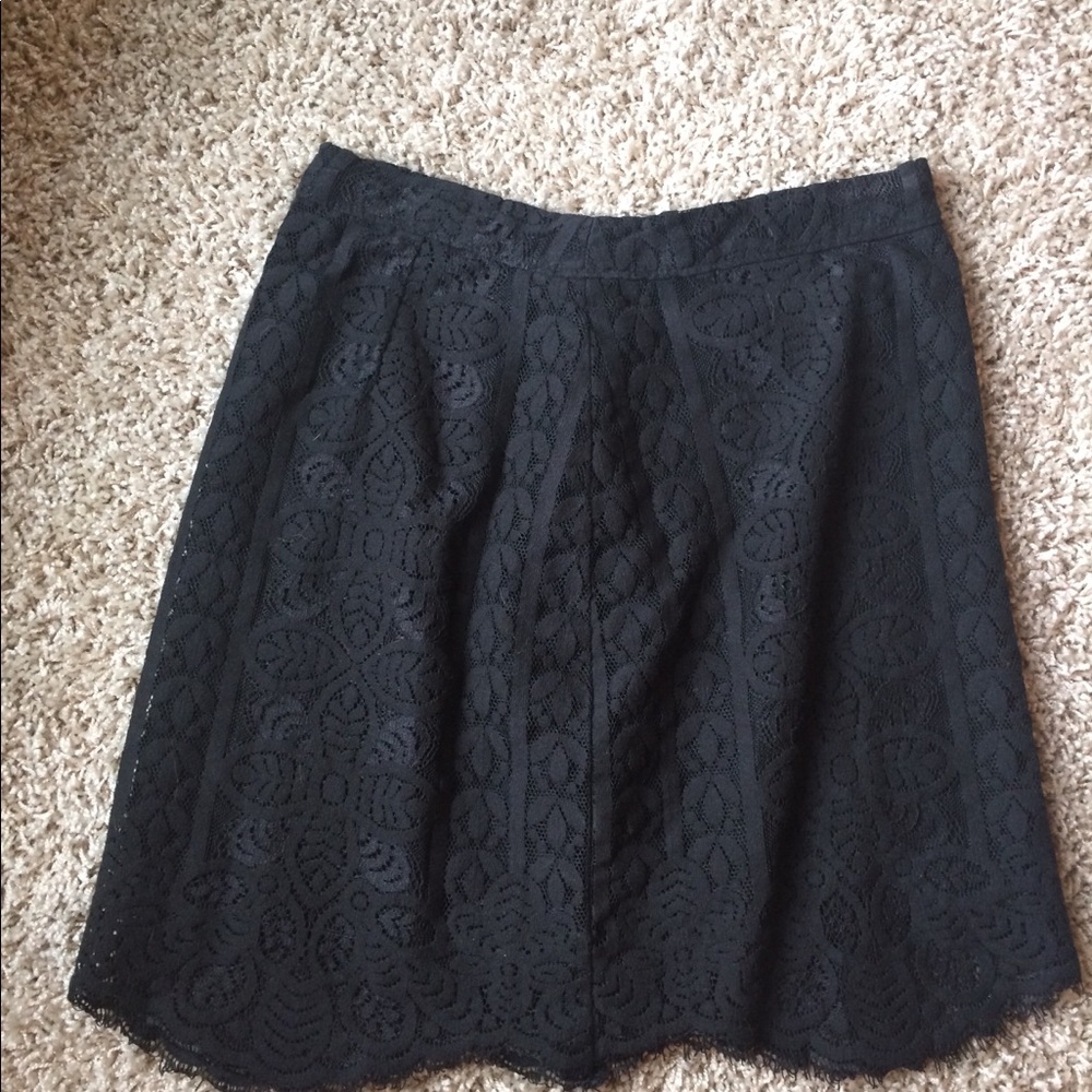 Hollister Black Mini Lace Skirt